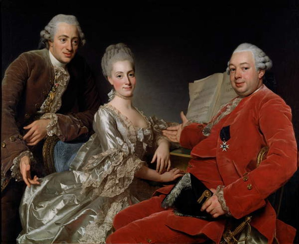 Detail of John Jennings Esq. and His Brother and Sister-in-Law, 1769 by Alexander Roslin