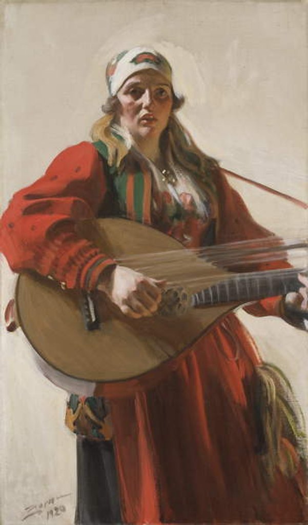 Detail of Home Tunes, 1920 by Anders Leonard Zorn