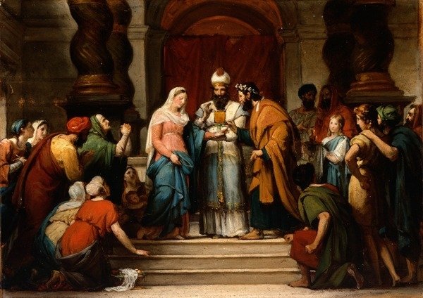 Detail of The Marriage of the Virgin, 1833 by Jerome Martin Langlois
