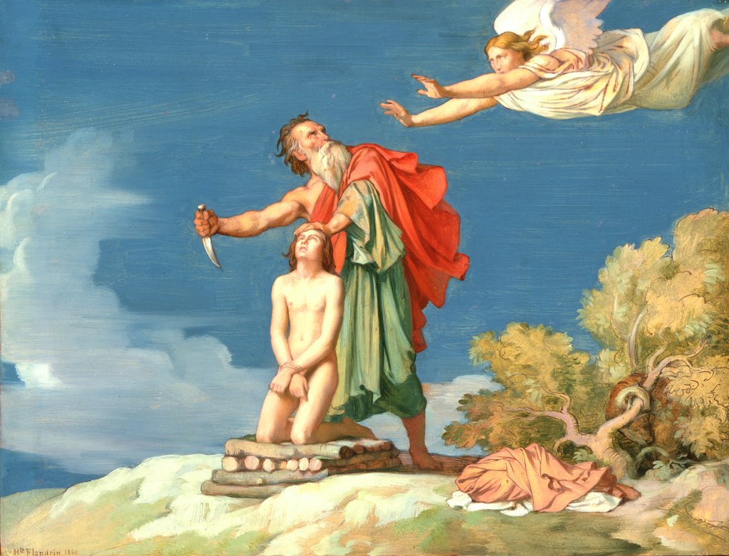 Detail of The Sacrifice of Isaac, 1860 by Hippolyte Flandrin