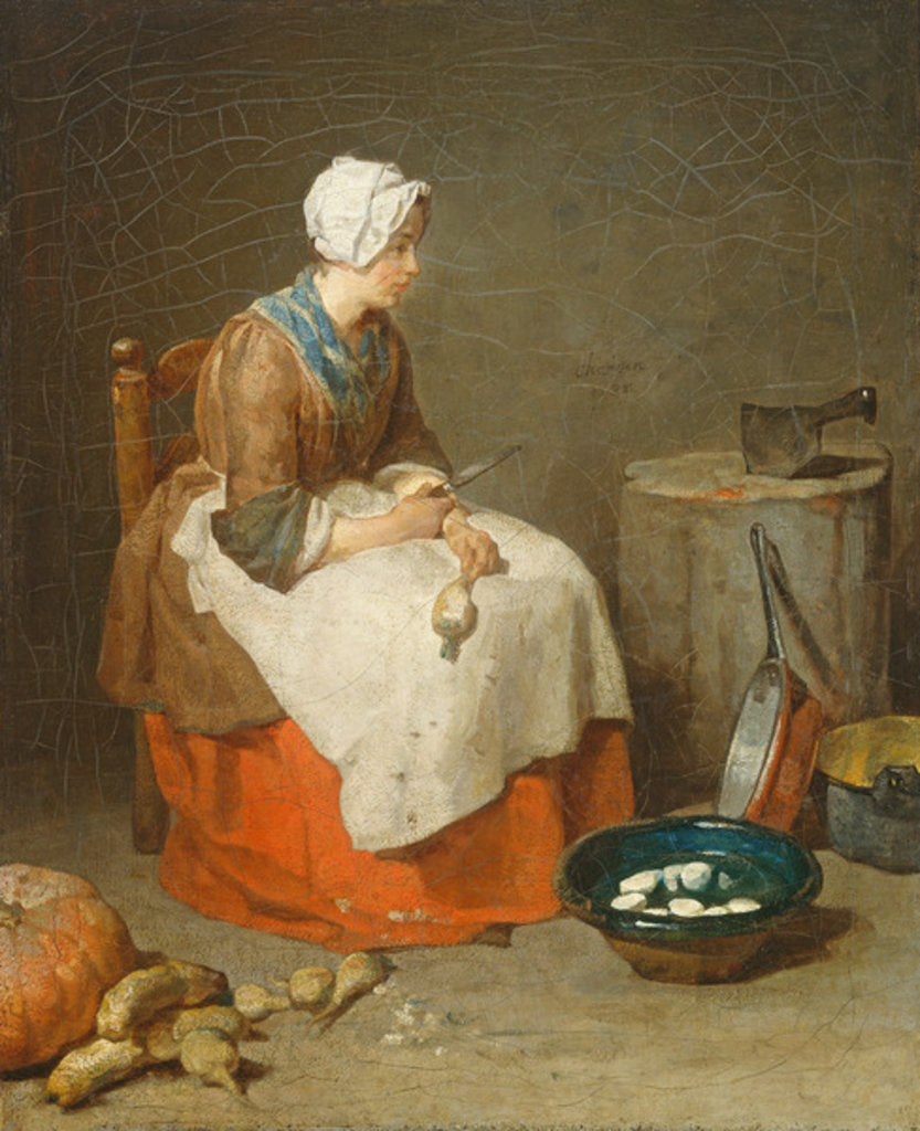 Detail of The Kitchen Maid, 1738 by Jean-Baptiste Simeon Chardin
