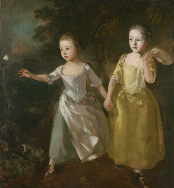 Detail of The Painter's Daughters chasing a Butterfly, c.1756 by Thomas Gainsborough