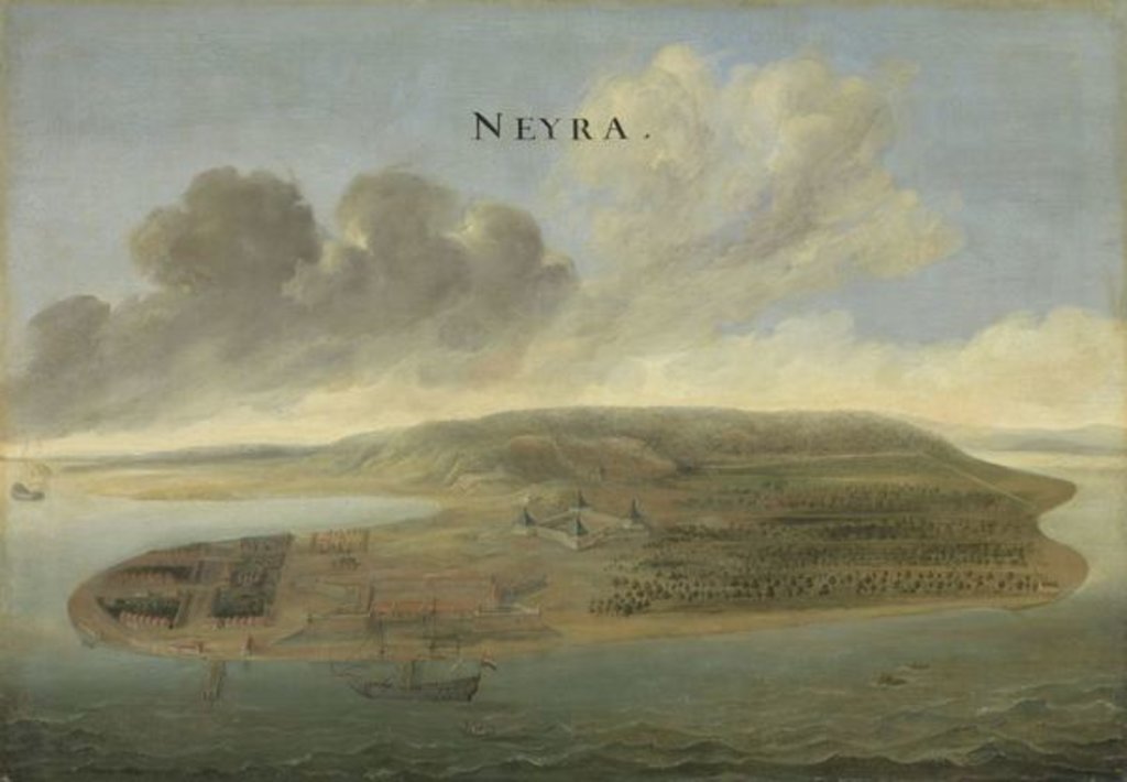 Detail of Dutch East India Company Trading Post of Banda Neira in the Southern Moluccas, c.1662-3 by Johannes Vinckeboons