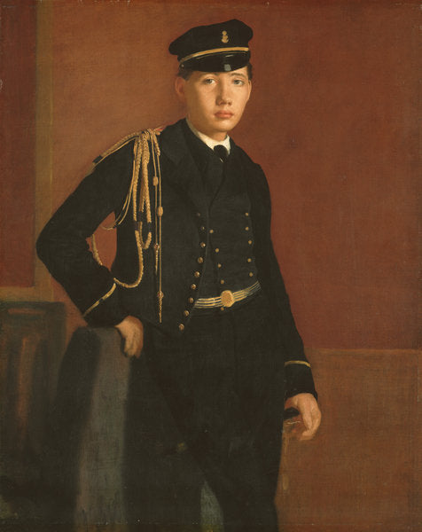 Detail of Achille De Gas in the Uniform of a Cadet, 1856-7 by Edgar Degas