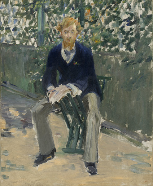 Detail of George Moore in the Artist's Garden, c.1879 by Edouard Manet