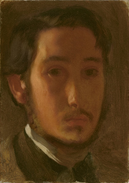 Detail of Self-Portrait with White Collar, c.1857 by Edgar Degas