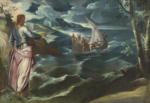 Detail of Christ at the Sea of Galilee, c.1575-80 by Jacopo Robusti Tintoretto