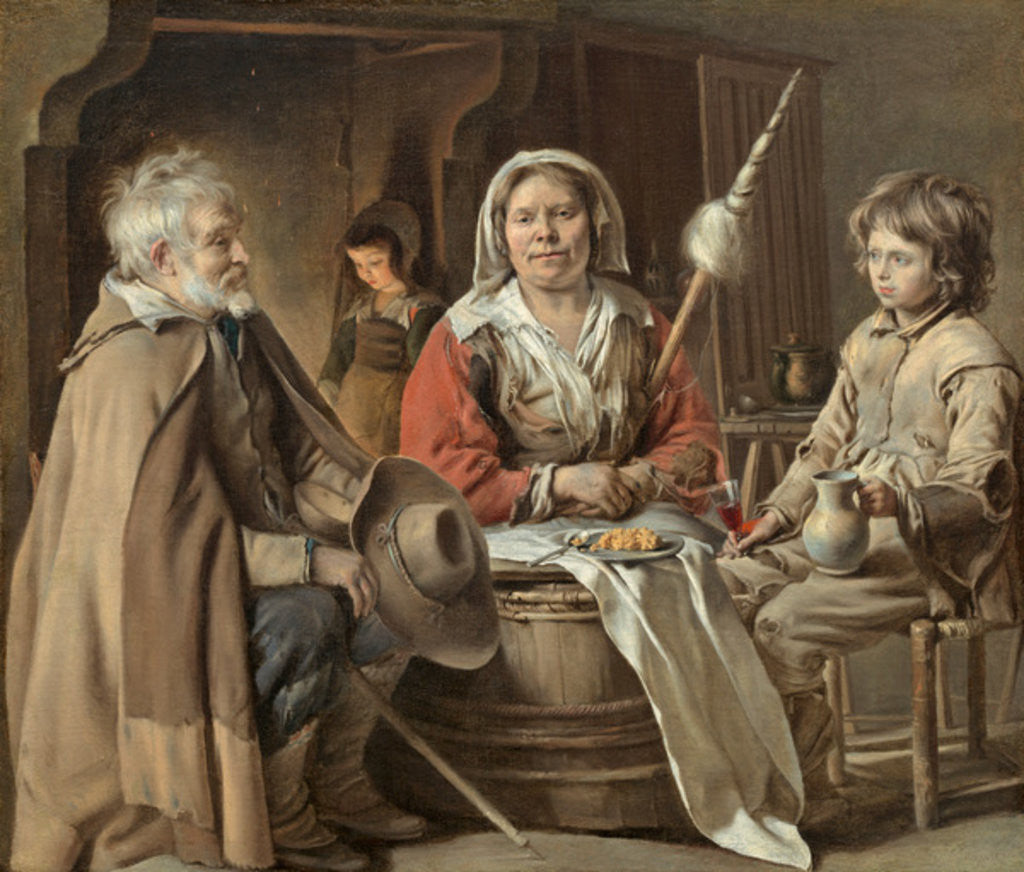 Detail of Peasant Interior by Louis Le Nain