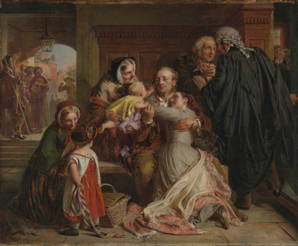 Detail of Not Guilty, 1859 by Abraham Solomon