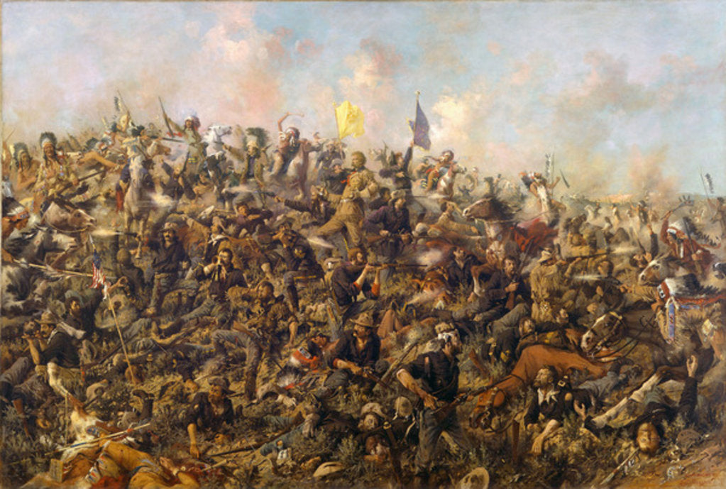 Detail of Custer's Last Stand by Edgar Samuel Paxson, 1899 by Edgar Samuel Paxson