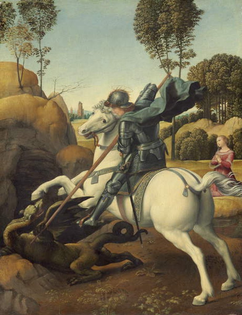 Detail of Saint George and the Dragon, c.1506 by Raphael