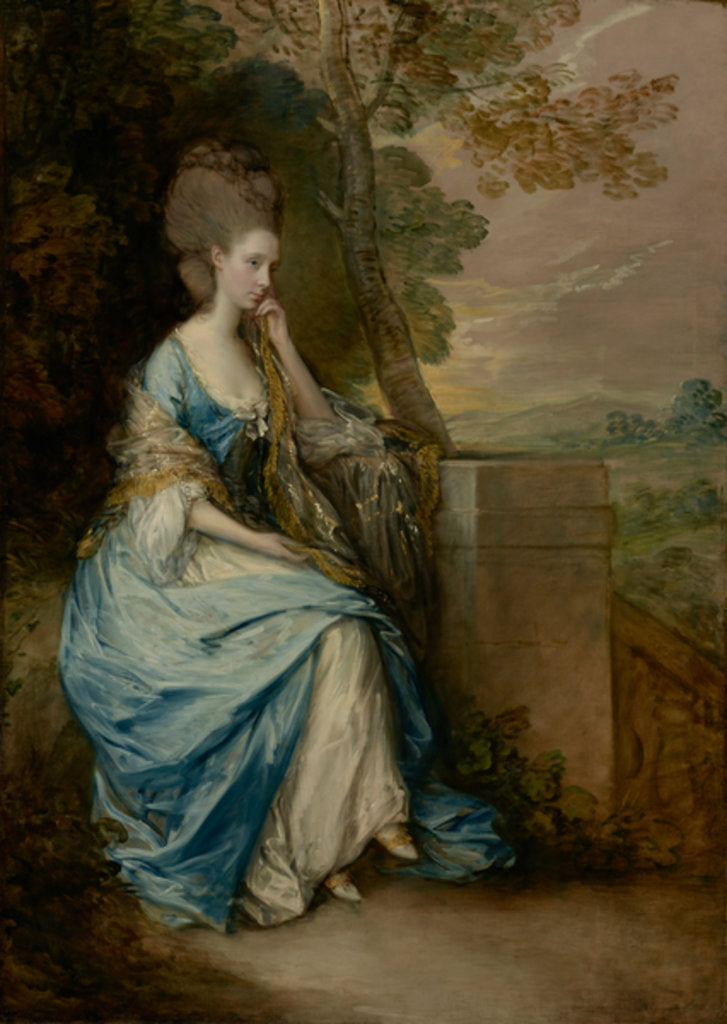 Detail of Portrait of Anne, Countess of Chesterfield, 1777-8 (oil on canvas0 by Thomas Gainsborough
