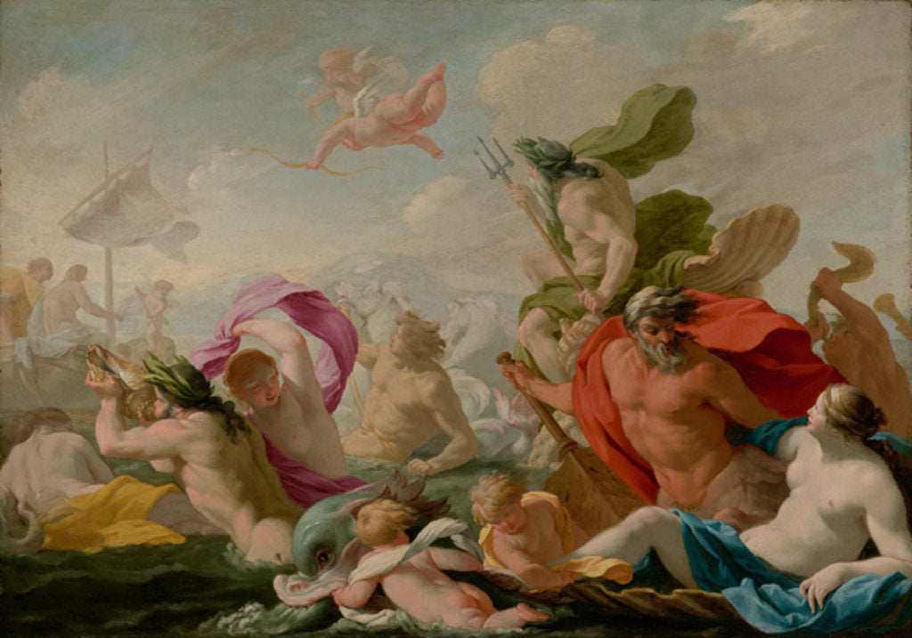 Detail of Marine Gods Paying Homage to Love, c.1636-8 by Eustache Le Sueur