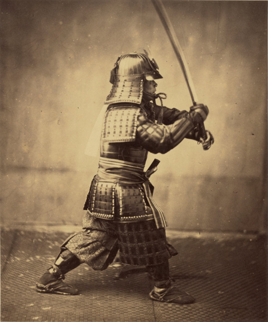Detail of Japanese Warrior in Armour, 1865-7 by Felice Beato