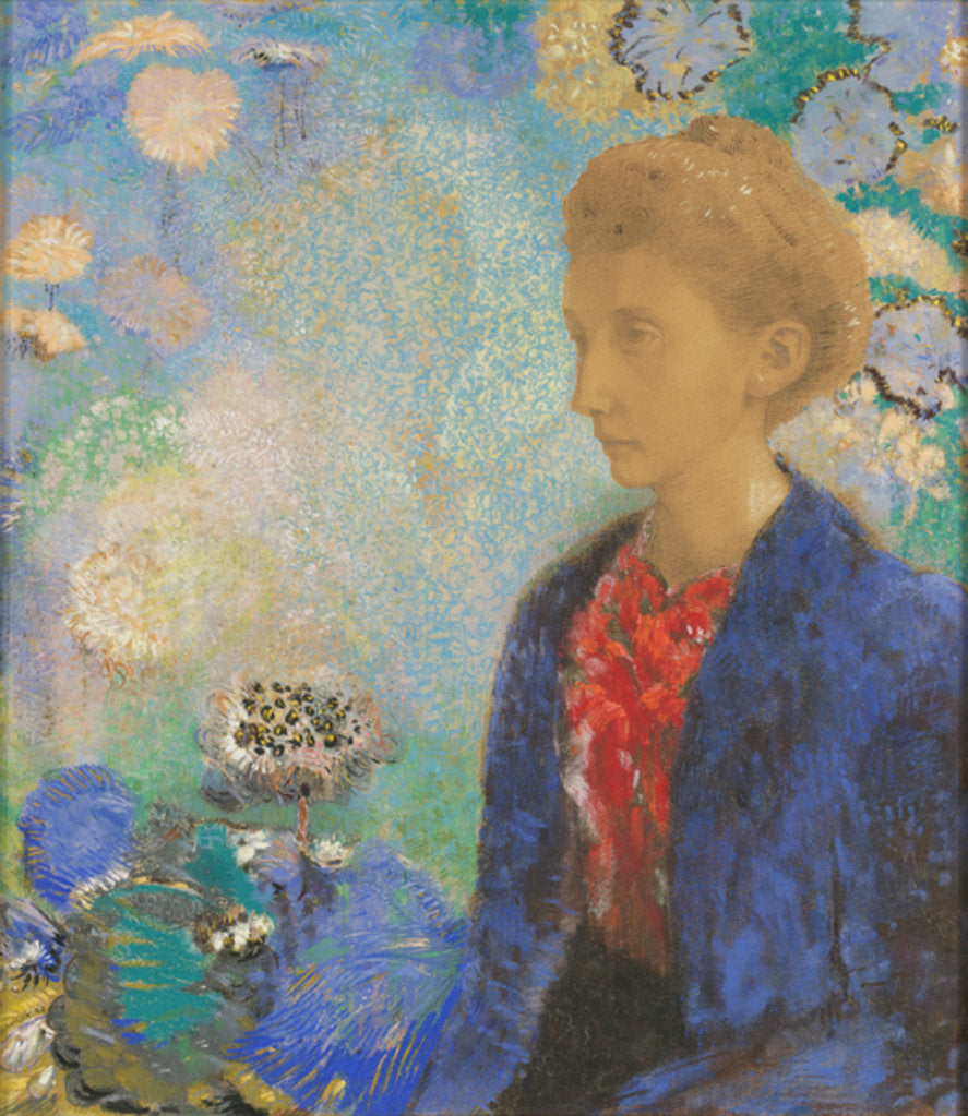 Detail of Baronne de Domecy, c.1900 by Odilon Redon