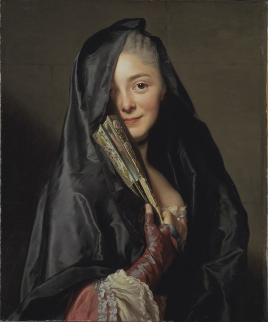 Detail of The Lady with the Veil, 1768 by Alexander Roslin