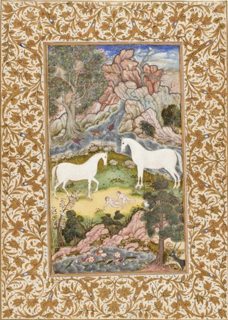 Detail of Birth of the Celestial Twins, c.1585-90 by Mughal School