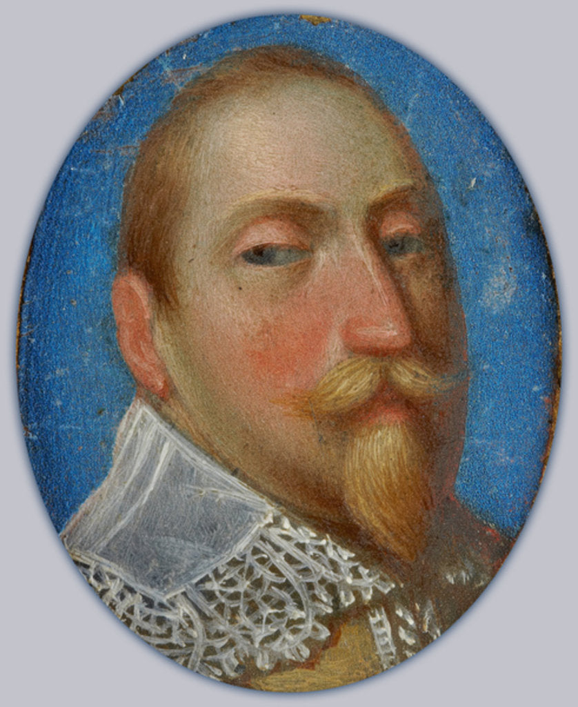 Detail of Miniature of Gustav II Adolf, King of Sweden, c.1630 by Unknown