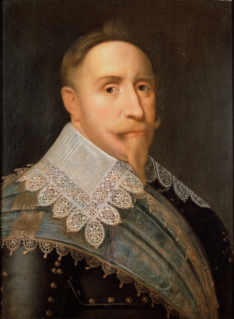 Detail of Gustav II Adolf, King of Sweden, 1624 by Jacob Hoefnagel