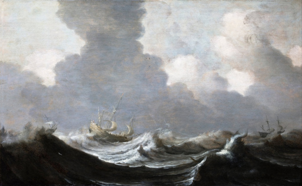 Detail of Four Vessels Running Before a Gale, 1630 by Pieter the Elder Mulier