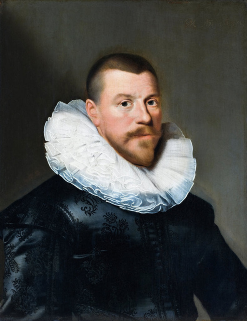 Detail of Portrait of a Middle-Aged Man, 1630 by Paulus Moreelse