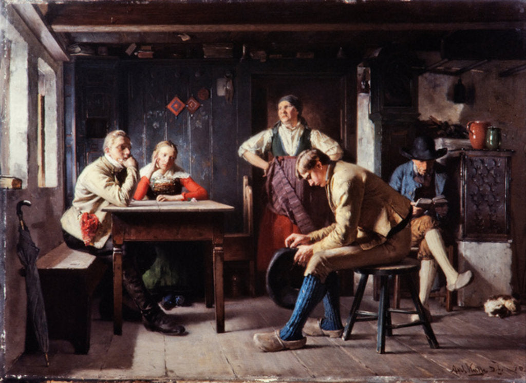 Detail of Proposal, c.1880 by Axel Kulle