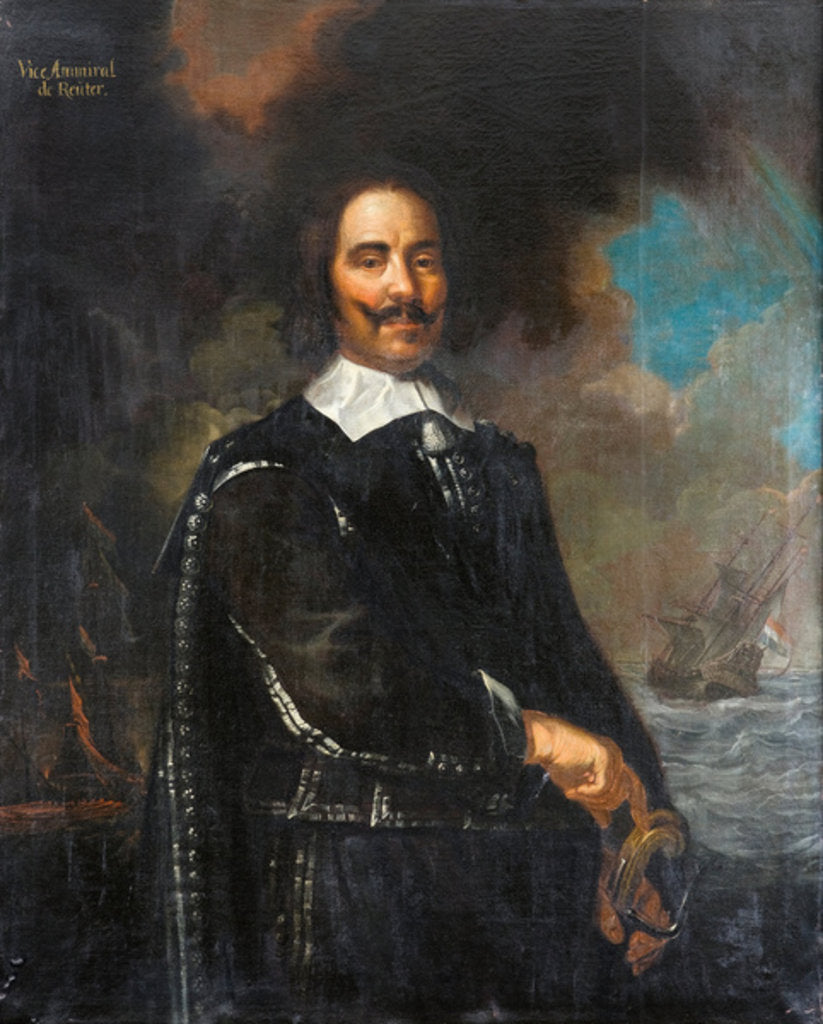 Detail of Vice Admiral de Ruyter, 1656 by Karel van III Mander