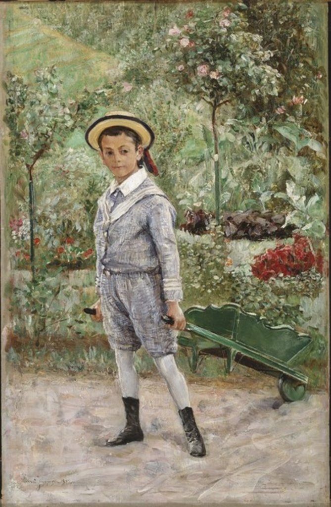 Detail of Boy with a Wheelbarrow, 1880 by Ernst Josephson
