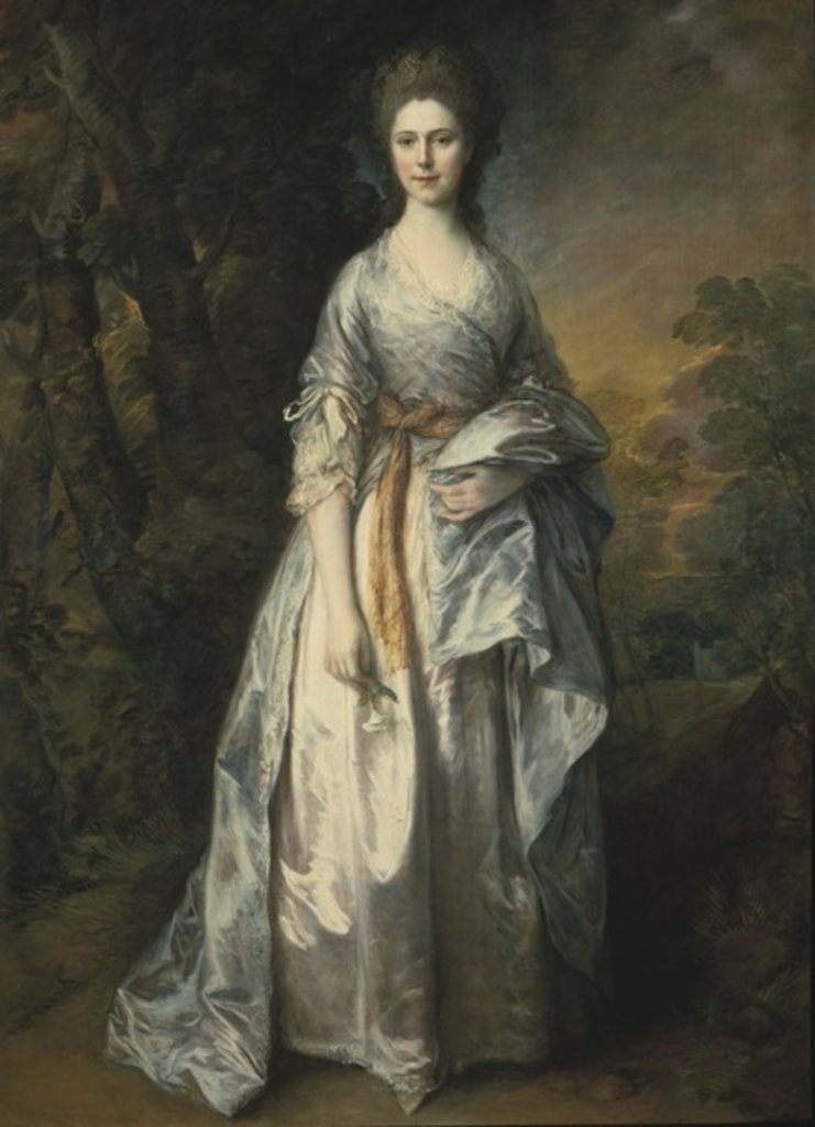 Detail of Maria Lady Eardley, 1766 by Thomas Gainsborough