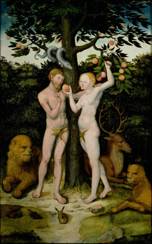 Detail of Adam and Eve by Lucas the Elder Cranach