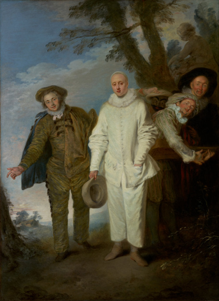 Detail of The Italian Comedians, c.1720 by Jean Antoine Watteau