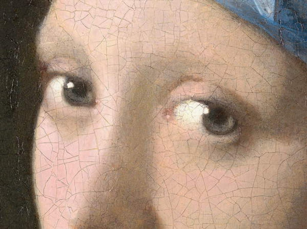 Detail of Girl with a Pearl Earring, c.1665-6 by Jan Vermeer
