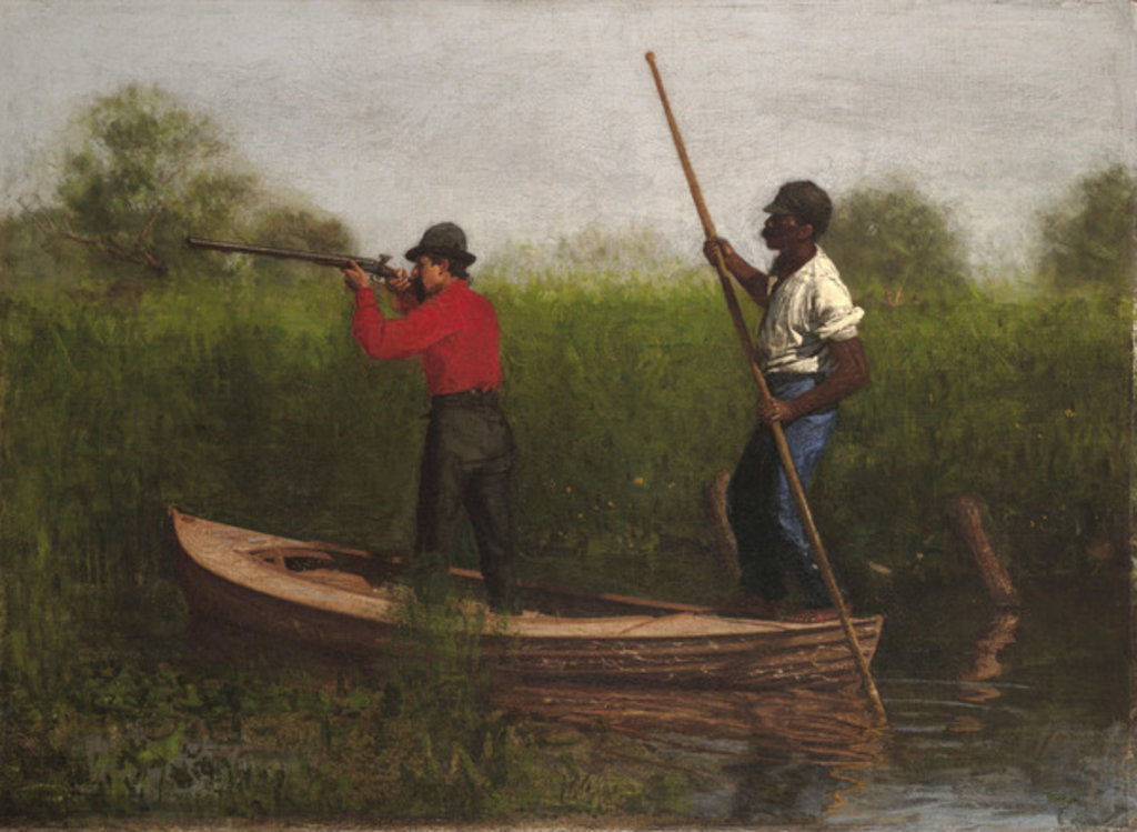 Detail of Rail Shooting on the Delaware, 1876 by Thomas Cowperthwait Eakins