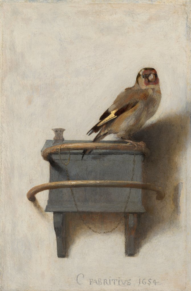 Detail of The Goldfinch, 1654 by Carel Fabritius