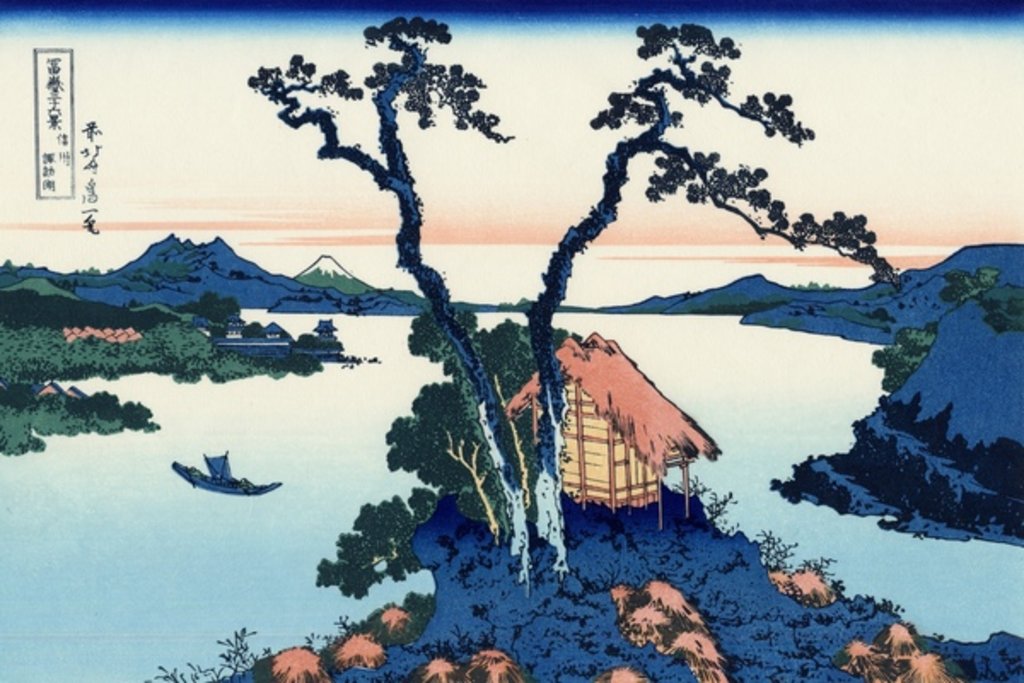 Detail of Lake Suwa in the Shinano province, c.1830 by Katsushika Hokusai