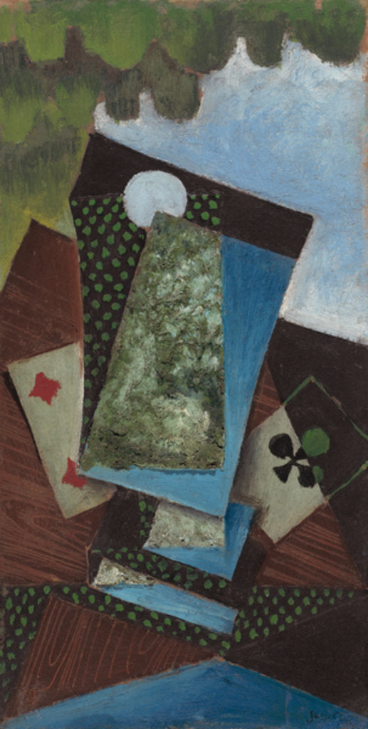 Detail of Ace of Clubs and Four of Diamonds, 1912 by Juan Gris