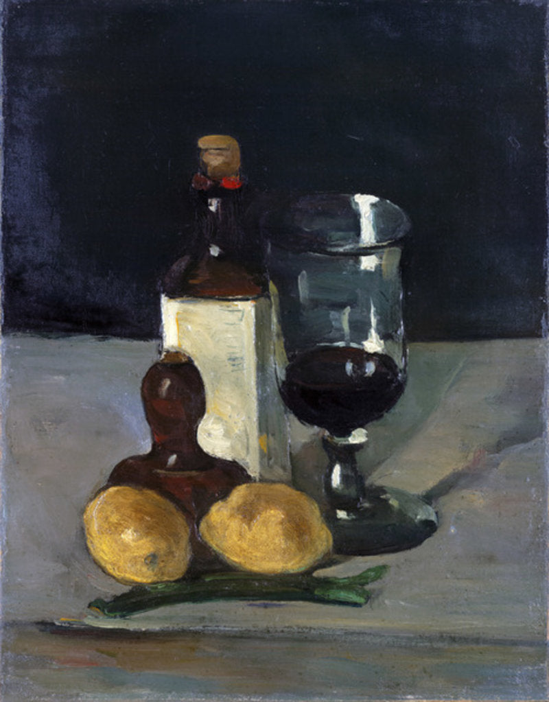 Detail of Still Life with Bottle, Glass, and Lemons, 1867-9 by Paul Cezanne