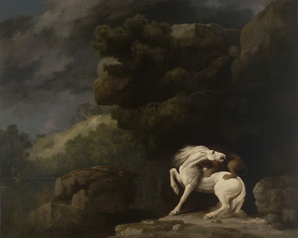 Detail of A Lion Attacking a Horse, 1770 by George Stubbs