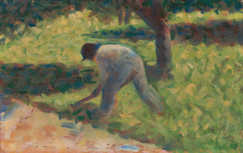 Detail of Peasant with a Hoe, c.1882 by Georges Pierre Seurat