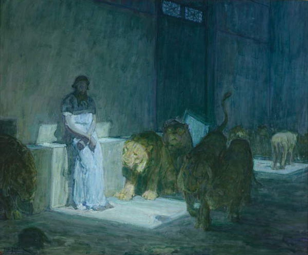 Detail of Daniel in the Lions' Den, 1907-18 by Henry Ossawa Tanner
