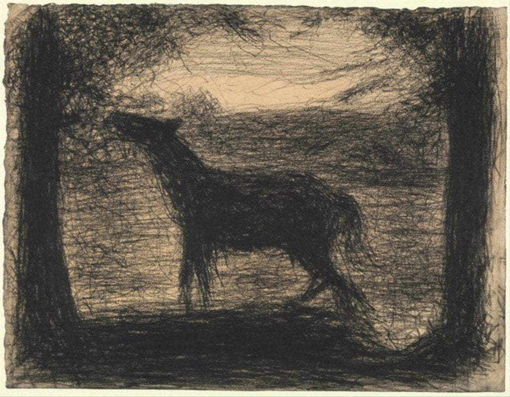 Detail of Foal, 1882-83 by Georges Pierre Seurat