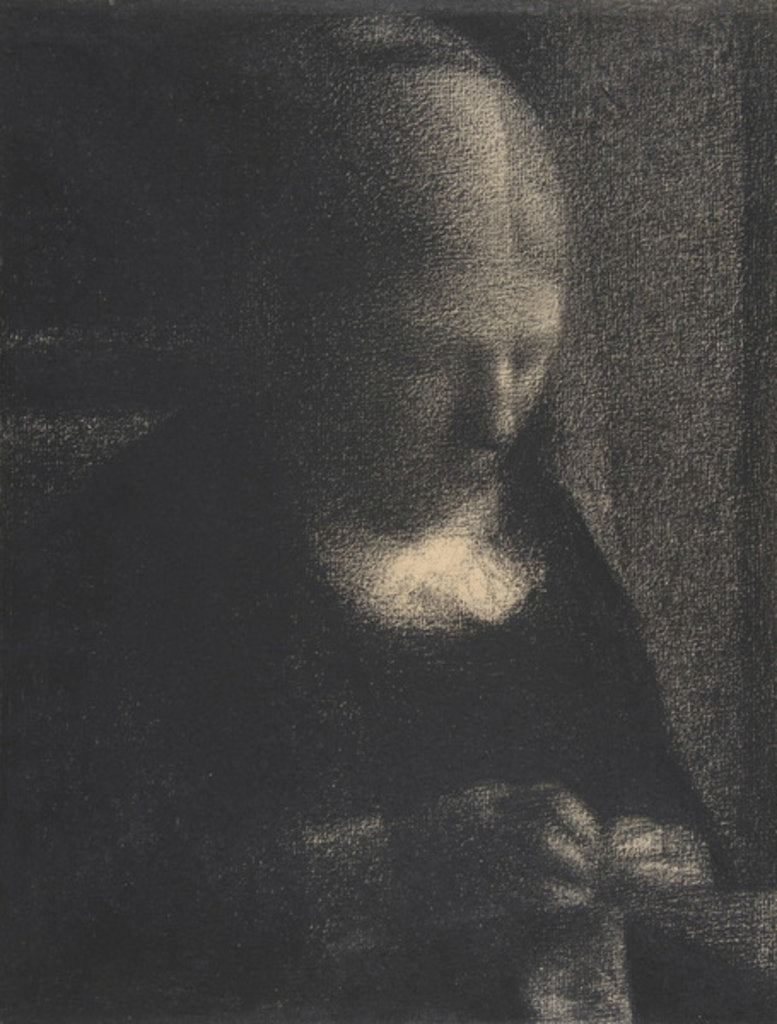 Detail of Embroidery; The Artist's Mother, 1882-83 by Georges Pierre Seurat