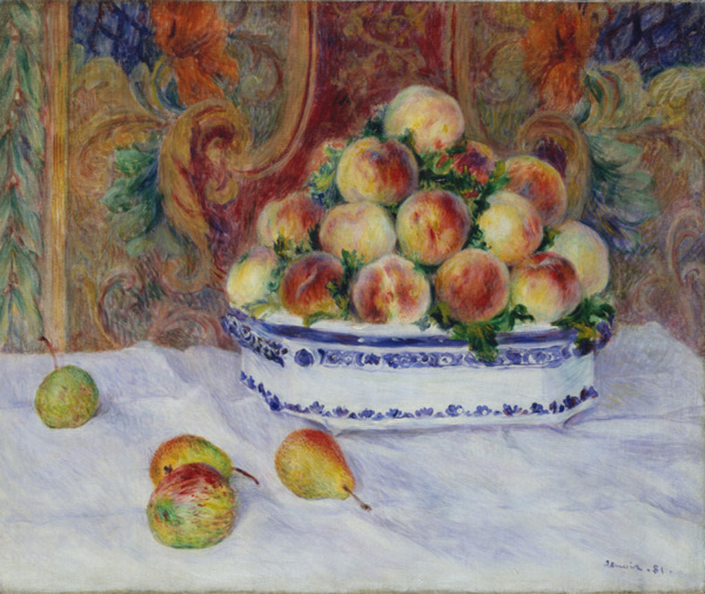 Detail of Still Life with Peaches, 1881 by Pierre Auguste Renoir