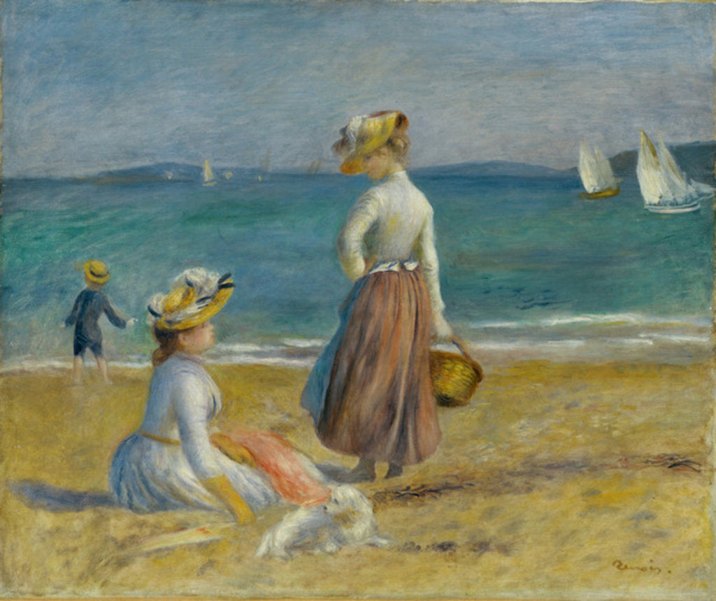 Detail of Figures on the Beach, 1890 by Pierre Auguste Renoir
