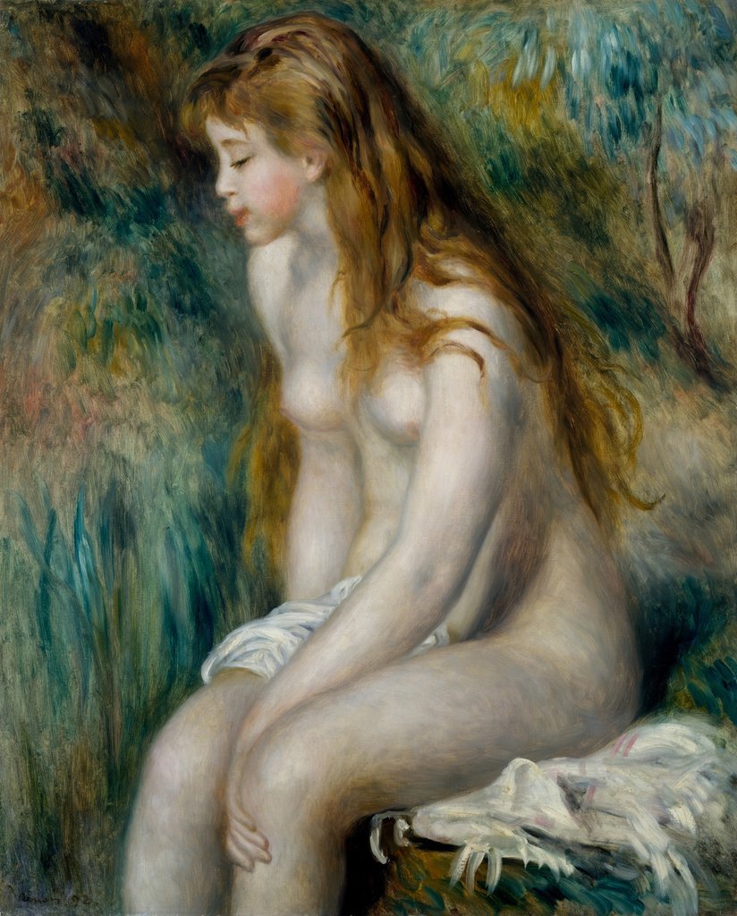 Detail of Young Girl Bathing, 1892 by Pierre Auguste Renoir