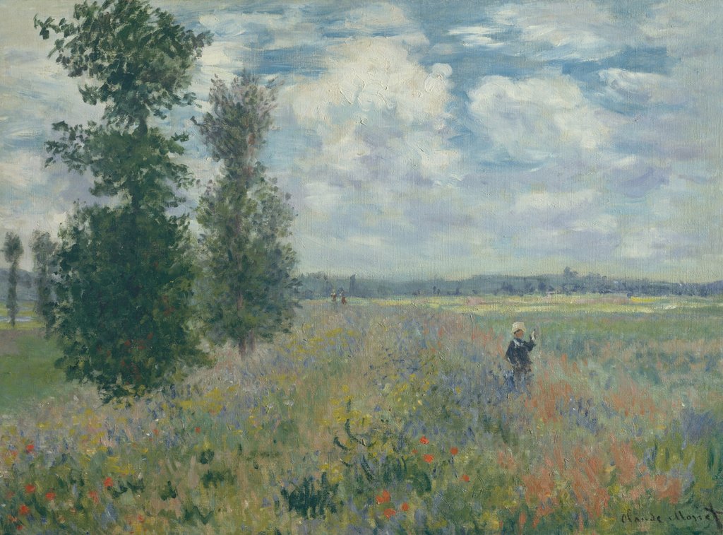 Detail of Poppy Fields near Argenteuil, 1875 by Claude Monet