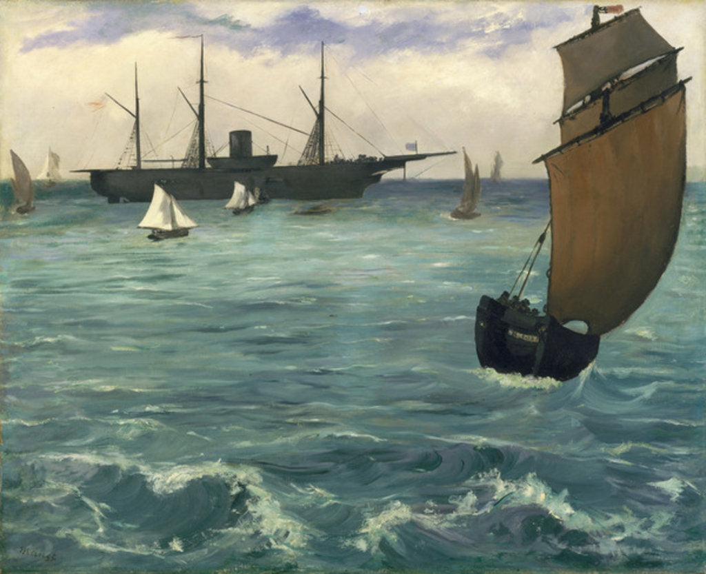 Detail of The 'Kearsarge' at Boulogne, 1864 by Edouard Manet