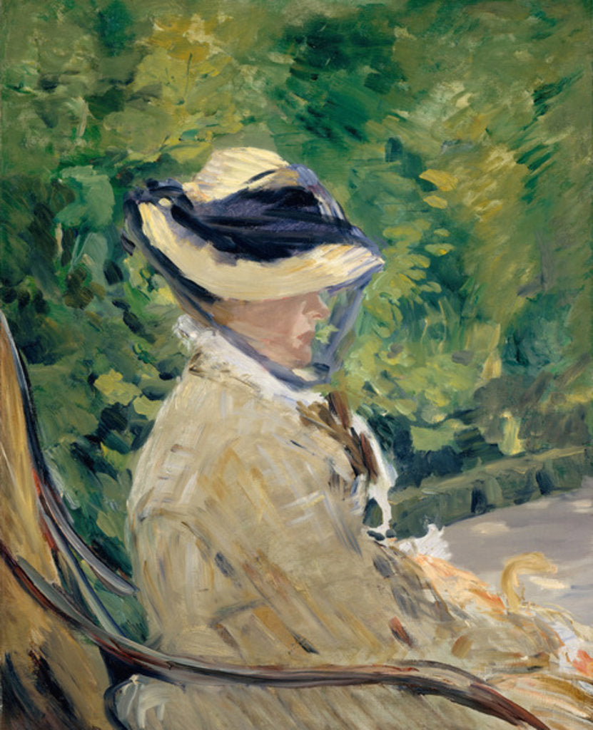 Detail of Madame Manet at Bellevue, 1880 by Edouard Manet