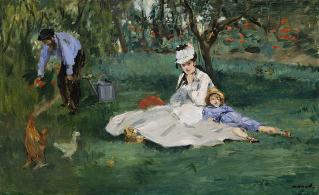 Detail of The Monet Family in Their Garden at Argenteuil, 1874 by Edouard Manet