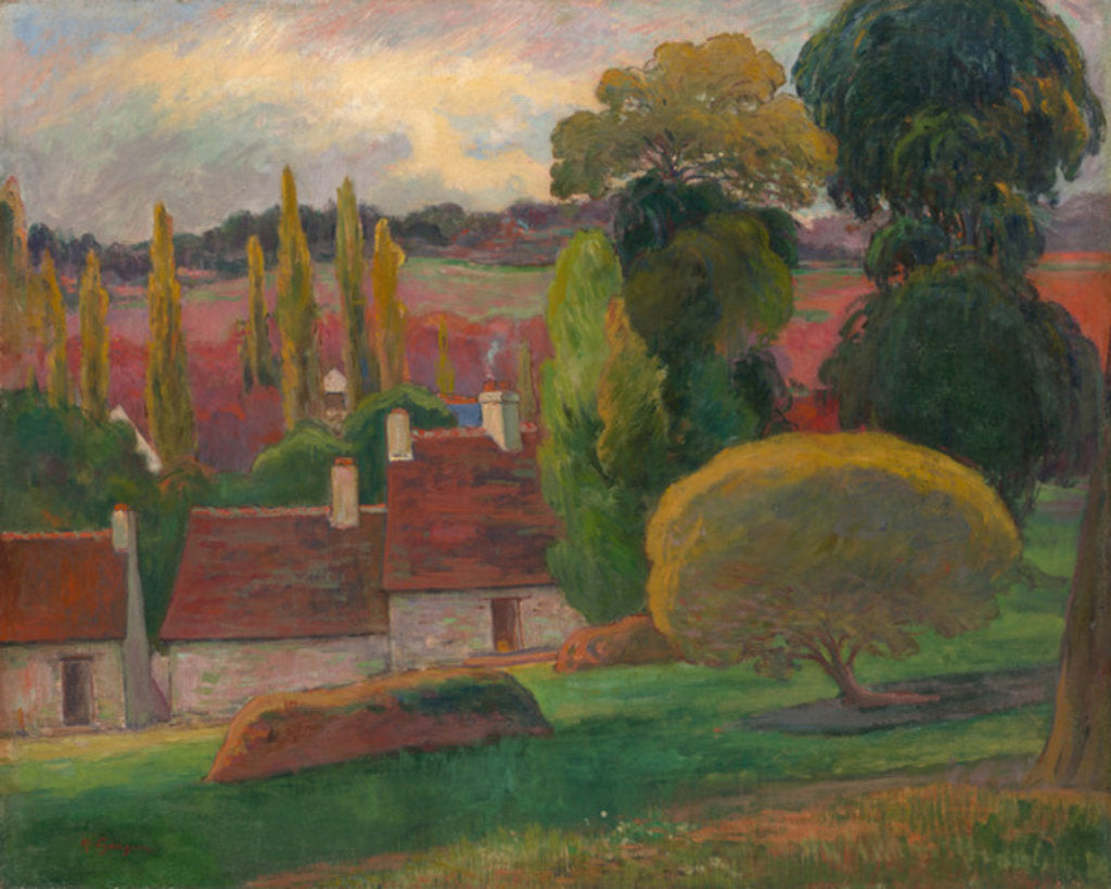 Detail of A Farm in Brittany, c.1894 by Paul Gauguin